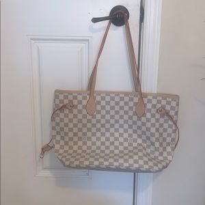 White checkered bag